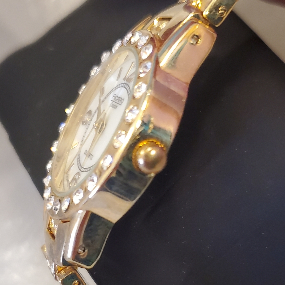 Ficaro Couture Gold Crystal Women's Watch - Picture 7 of 8
